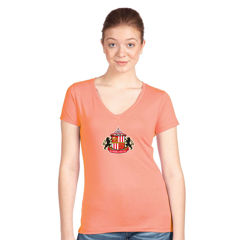 Women's Sunderland AFC Soccer  Next Level V-Neck T-Shirt